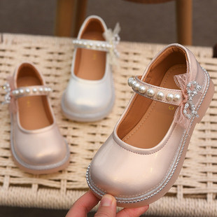 儿童皮鞋女童公主鞋2026新款春秋季中大童鞋子配裙子软底女孩单鞋