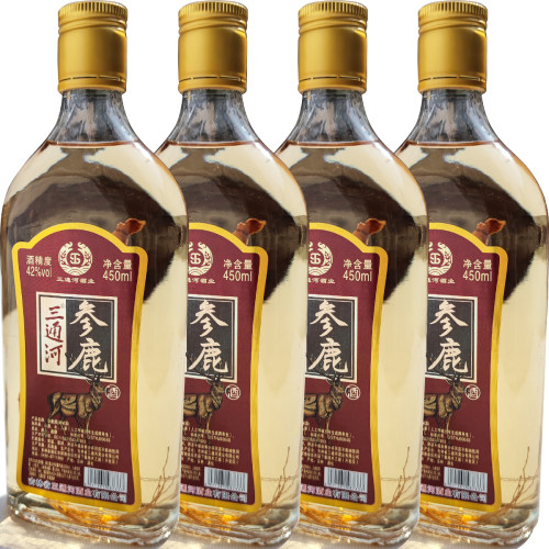 三通河42°参鹿酒450ml东北特产