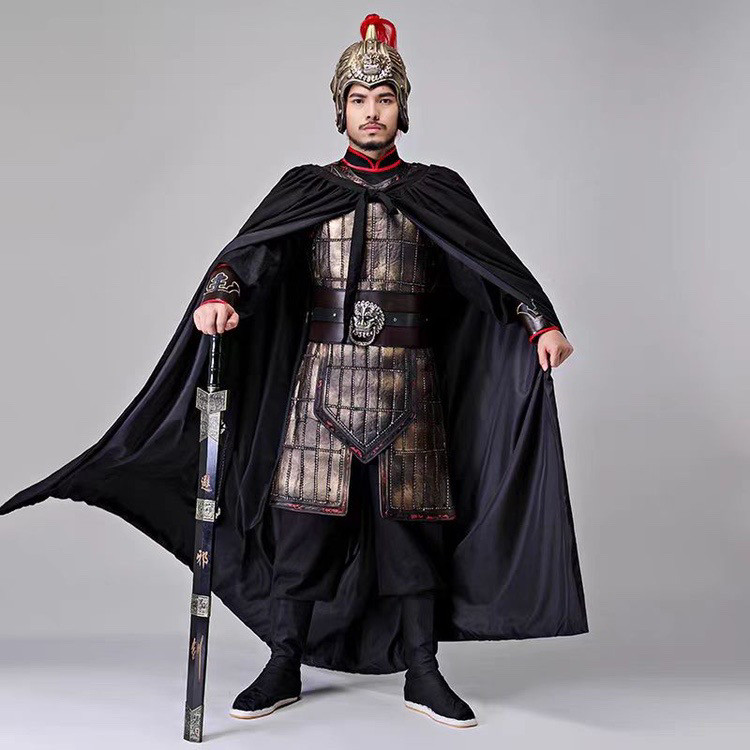 影视古代将军盔甲士兵服装演出舞台演出服战袍武将铠甲批发出售