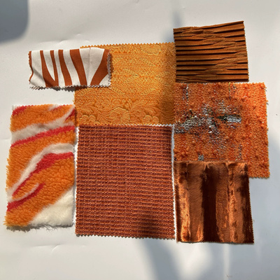 色系面料小样布料蕾丝黄色针织小香风手工diy服装四季边角料碎布