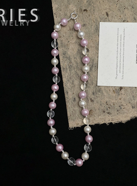 S925纯银串珠女温柔气质项链