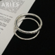 Aries S925纯银菱形车花工艺手镯小众高级时尚 亮面百搭手环按压式