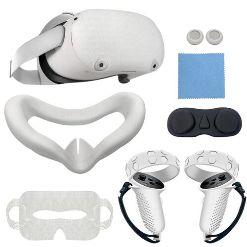 Oculus quest2全包手柄硅胶保护套主机保护套防滑防摔7件装VR配件