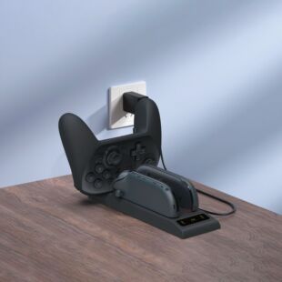 Switch2 PRO游戏手柄座充NS2代左右手柄三合一座充带充电指示灯