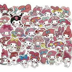 Personalized Stickers for Girls, Pink Children's Cute Melody Cartoon Waterproof Car Stickers, Luggage Stickers, Decorative Stickers for Electric Vehicles, Mobile Phones, Helmets, Luggage, DIY Stickers, Laptop Skateboard Stickers