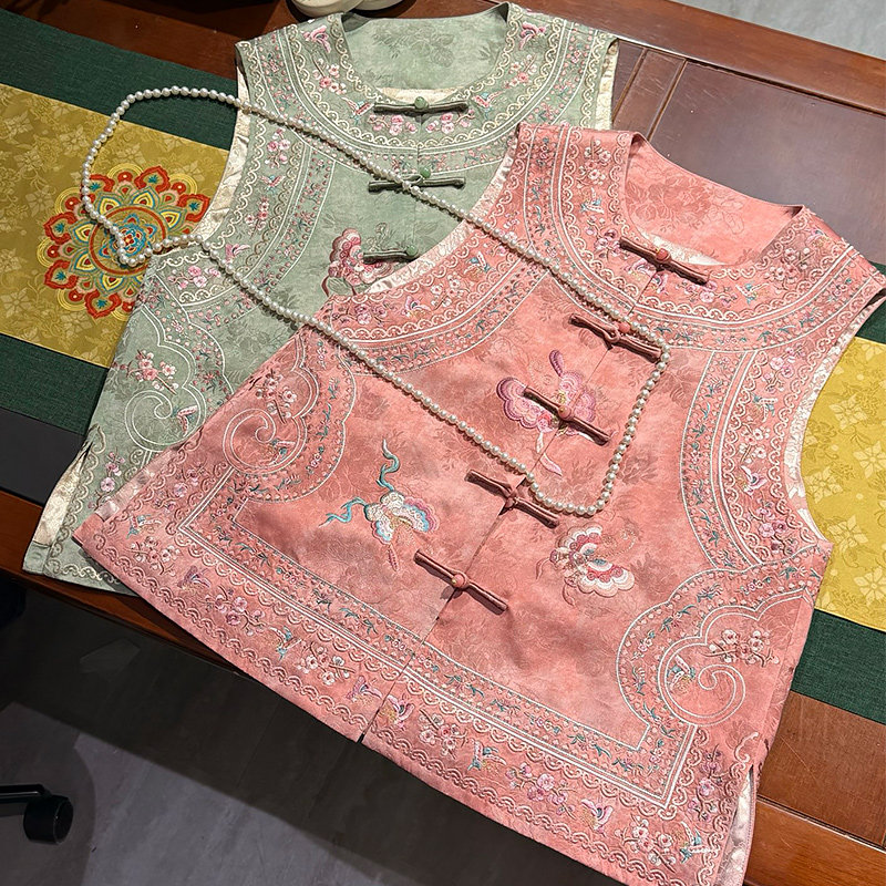 新中式上衣唐装汉服国风马甲背心