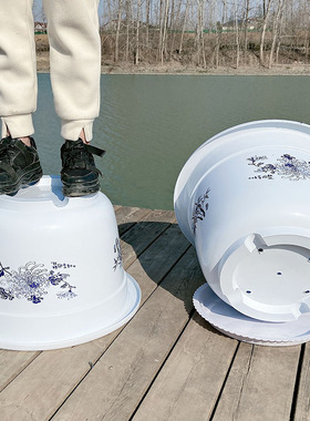 超大号塑料花盆环保树脂圆形加厚无孔水培睡莲盆大口径果树盆景盆