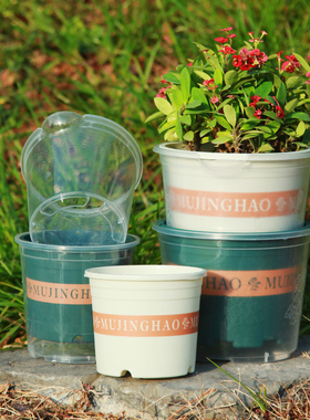 绿萝懒人花盆加厚可视自吸水培简约多肉盆栽桌面阳台透气塑料环保