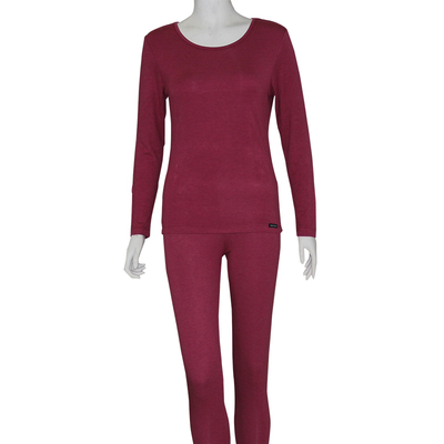 安德露女式纯色套装保暖内衣