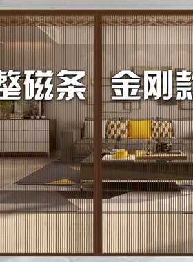 夏季防蚊门帘金刚网纱门全磁条家用大门魔术贴免打孔磁性自吸防蝇