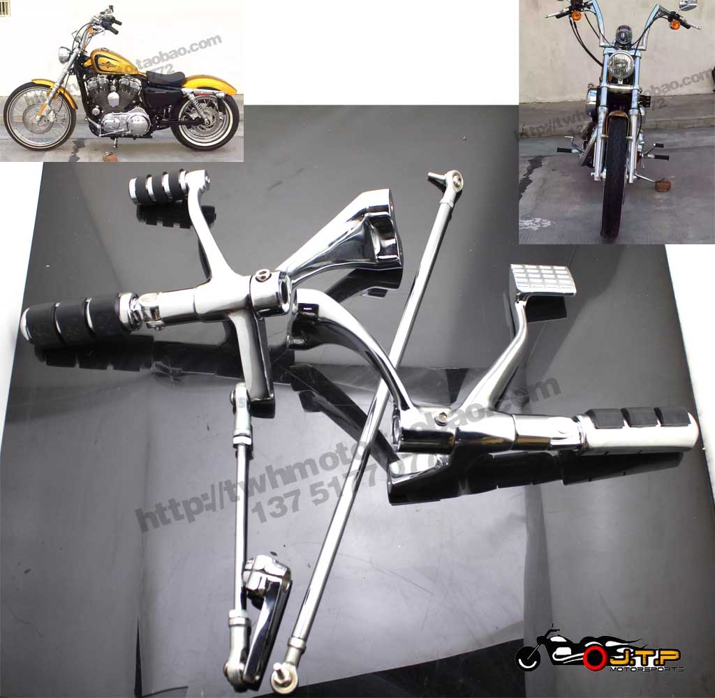 适用哈雷883改装前置脚踏总成