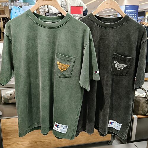 CHAMPION/冠军25年夏季男士百搭宽松休闲透气短袖T恤U5CSSJM002