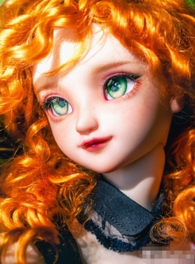 定制橙色大卷【Springdoll】小卷马海毛小布blythe，Qbaby假发