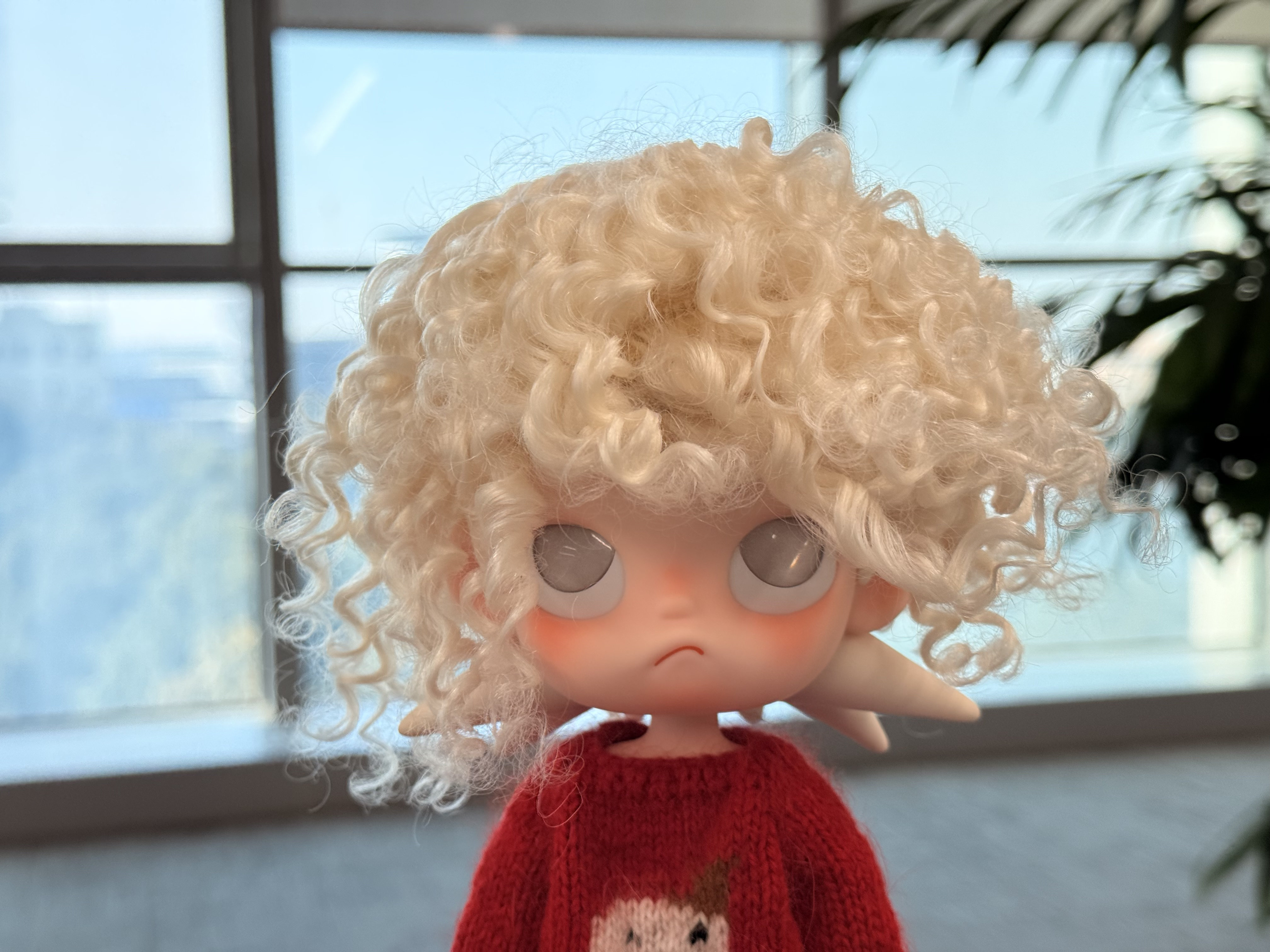 嘎子姐Blythe小布Zsiga头围白色小卷毛假发