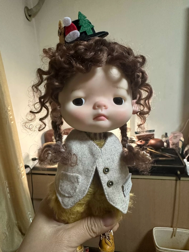 现货springdoll马海毛小卷毛假发桑妮儿可戴