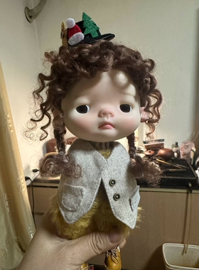 现货springdoll马海毛小卷毛假发桑妮儿可戴