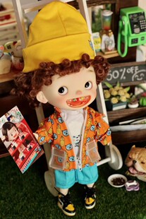 现货掉落孙马溯阳的TOM短发巧克力色男孩爆炸头进口马海毛假发