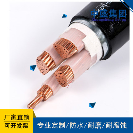 安徽天长市中盛电缆低烟无卤阻燃电力电缆WDZ-YJV 3*120+2*70