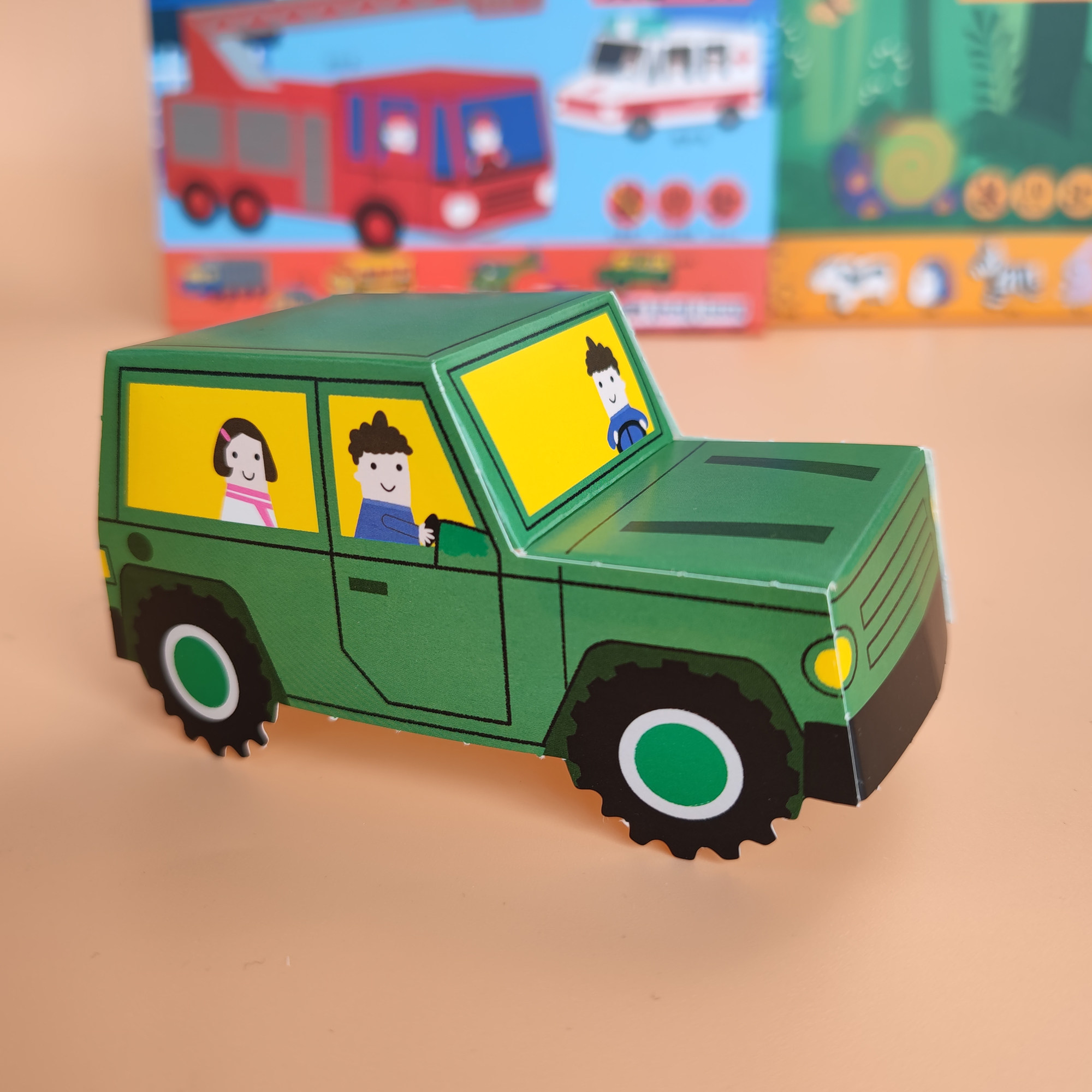 儿童立体手工折纸汽车3d模型diy制作交通工具3-6岁幼儿园益智玩具