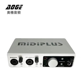 MIDIPLUS STUDIO2专业USB录音K歌直播主播外置声卡音频接口