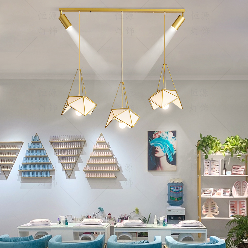 创意个性店铺吧台美甲店吊灯灯具