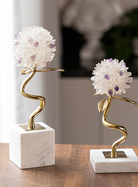 轻奢高档水晶花束摆件客厅玄关电视柜装饰品家居酒柜乔迁新居礼品