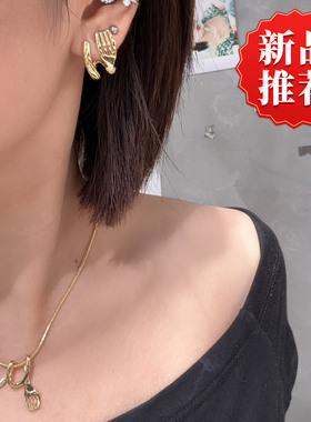 小众趣味叉子吊坠蛇骨链