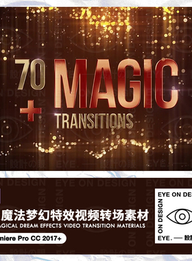 PR模板70款魔法梦幻婚礼颁奖奇幻燃烧粒子视频动态转场过渡素材包