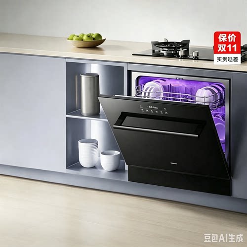 老板B60D洗碗机全自动家用嵌入式消毒烘干灶下14套小型洗洗碗机