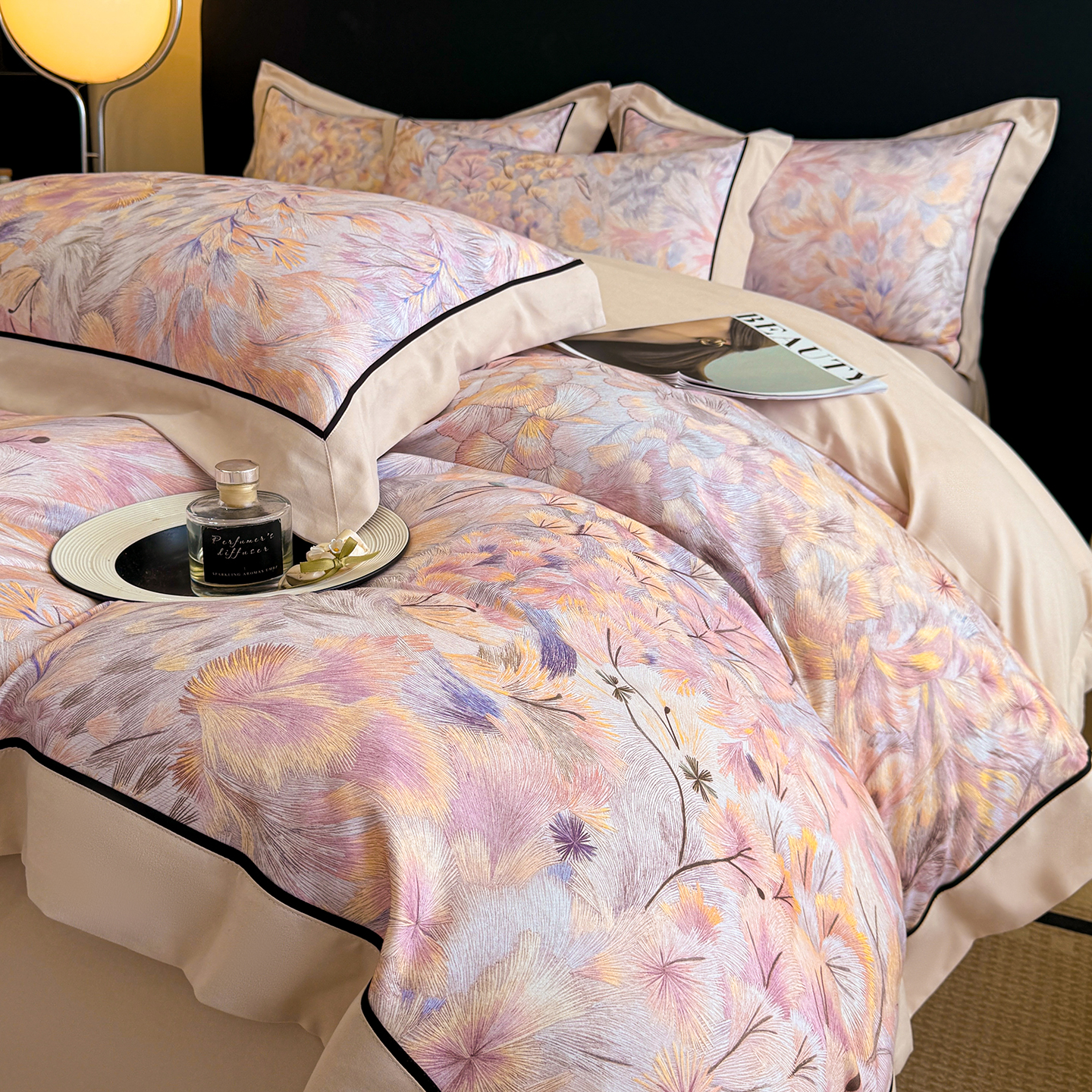 高端A类加厚磨毛纯棉裸睡四件套