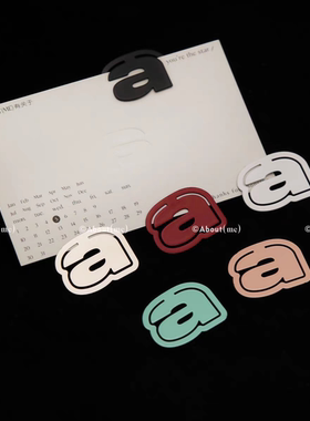 soii手帐分装|AboutMe 5色金属书签 字母a