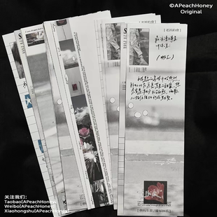 soii手帐分装|APeachHoney 5款长条素材纸《散场》