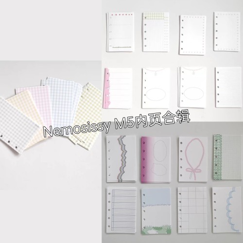 soii手帐分装|Nemosissy 21款M5内页五孔 红花格纹山脊