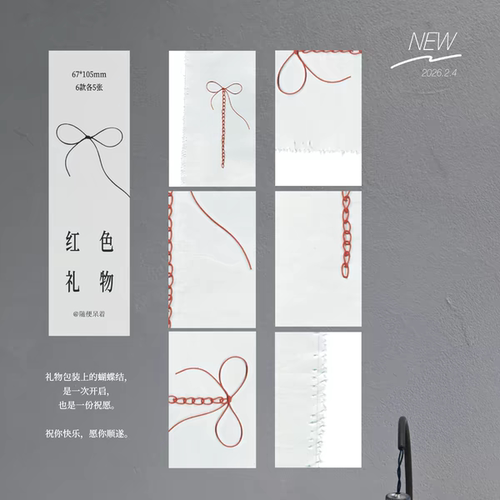 soii手帐分装|随便呆着 6款m5便签《红色礼物》