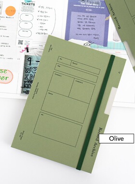 soii手帐分装|韩国lucalab A5手帐本《olive》类似八宫格设计
