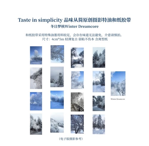 soii手帐分装|品味从简 和纸胶带1.《冬日梦核》