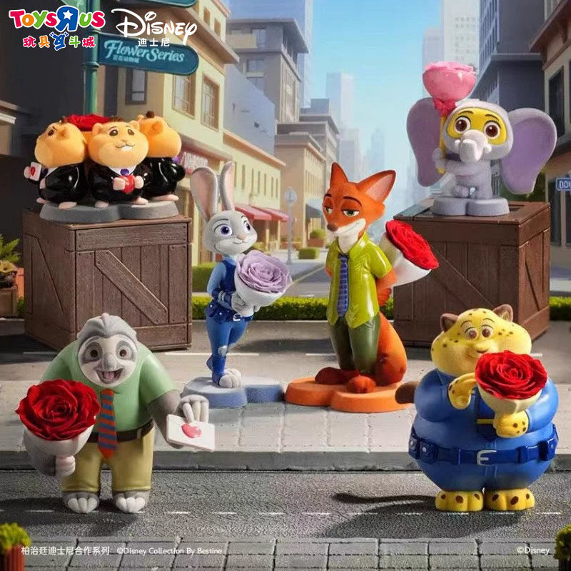 柏治廷迪士尼疯狂动物城尼克狐朱迪兔永生花玫瑰花束摆件生日礼物,模玩/动漫/周边/娃圈三坑/桌游,潮玩盲盒,淘宝优惠券,粉丝福利购,淘宝优惠卷