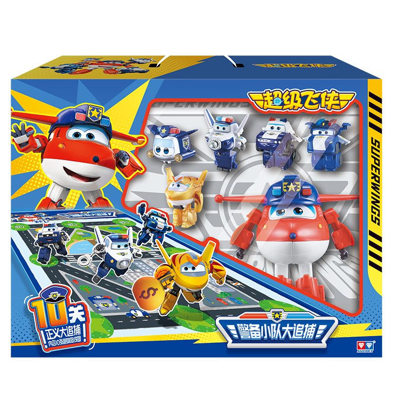 奥迪双钻超级飞侠亲子欢乐套装警备小队大追捕家庭棋盘游戏趣味
