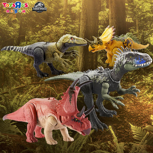 Jurassic World侏罗纪世界狂野声效恐龙系列新款恐龙手办模型玩具