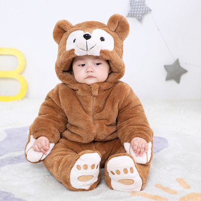 婴儿连体衣冬季外出抱衣服