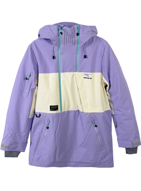 TISENTELE女套头滑雪衣冬季夹棉防水双板单板冲锋衣服中长554036