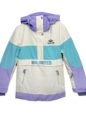 TISENTELE女套头滑雪衣冬季夹棉防水双板单板冲锋棉衣中长553050