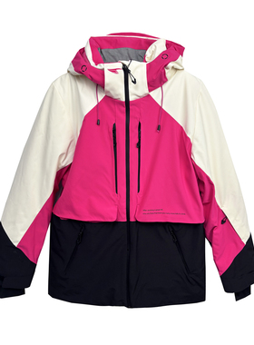 TISENTELE女滑雪衣冬季夹棉防风防水双板单板冲锋棉衣中长553004