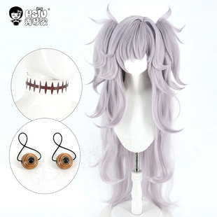 秀琴家 碧蓝档案 板垣庚cos假发 板垣鹿江 特调灰色长发