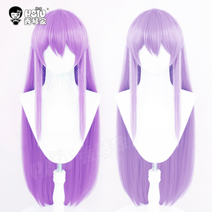 秀琴家 东方Project狂气的月兔铃仙cos假发 雅典娜 紫粉色长直发