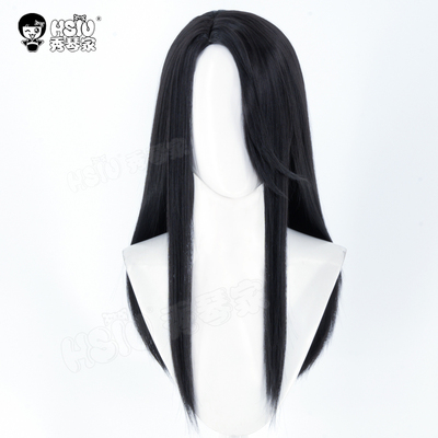 秀琴家 无畏契约 奇乐cos假发  Valorant Killjoy 黑色60CM长假毛