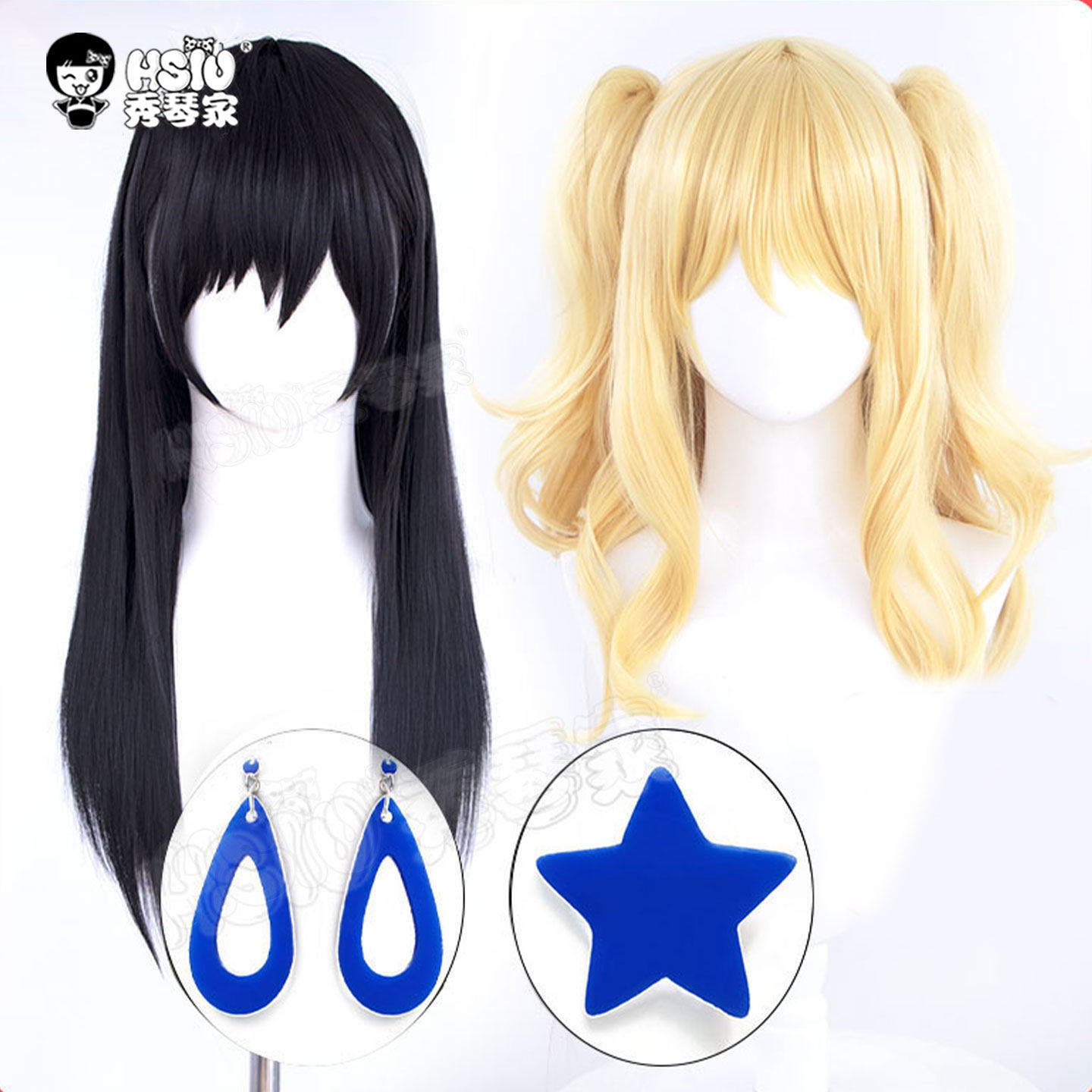 秀琴家 柑橘味香气 蓝原柚子cos 蓝原芽衣 黑色长直 配饰发卡,模玩/动漫/周边/娃圈三坑/桌游,COSPLAY配件/道具/人偶服,淘宝优惠券,粉丝福利购,淘宝优惠卷