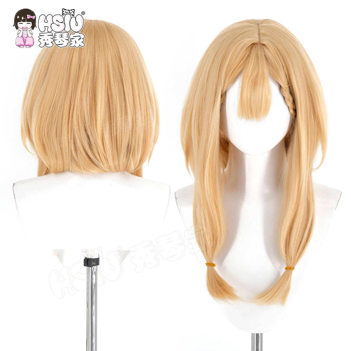 秀琴家 明日方舟终末地 洛茜cos假发 短发长鬓角混蓬造型