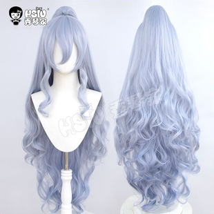 秀琴家 菈玛莲cosplay假发明日方舟 罗格斯母亲 卷发浅蓝色马尾