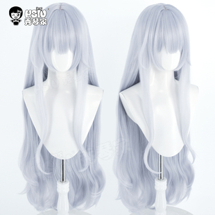 秀琴家 碧蓝航线 信浓cos假发 海滨旖/旎梦 泳装泳衣混蓬丝长假毛